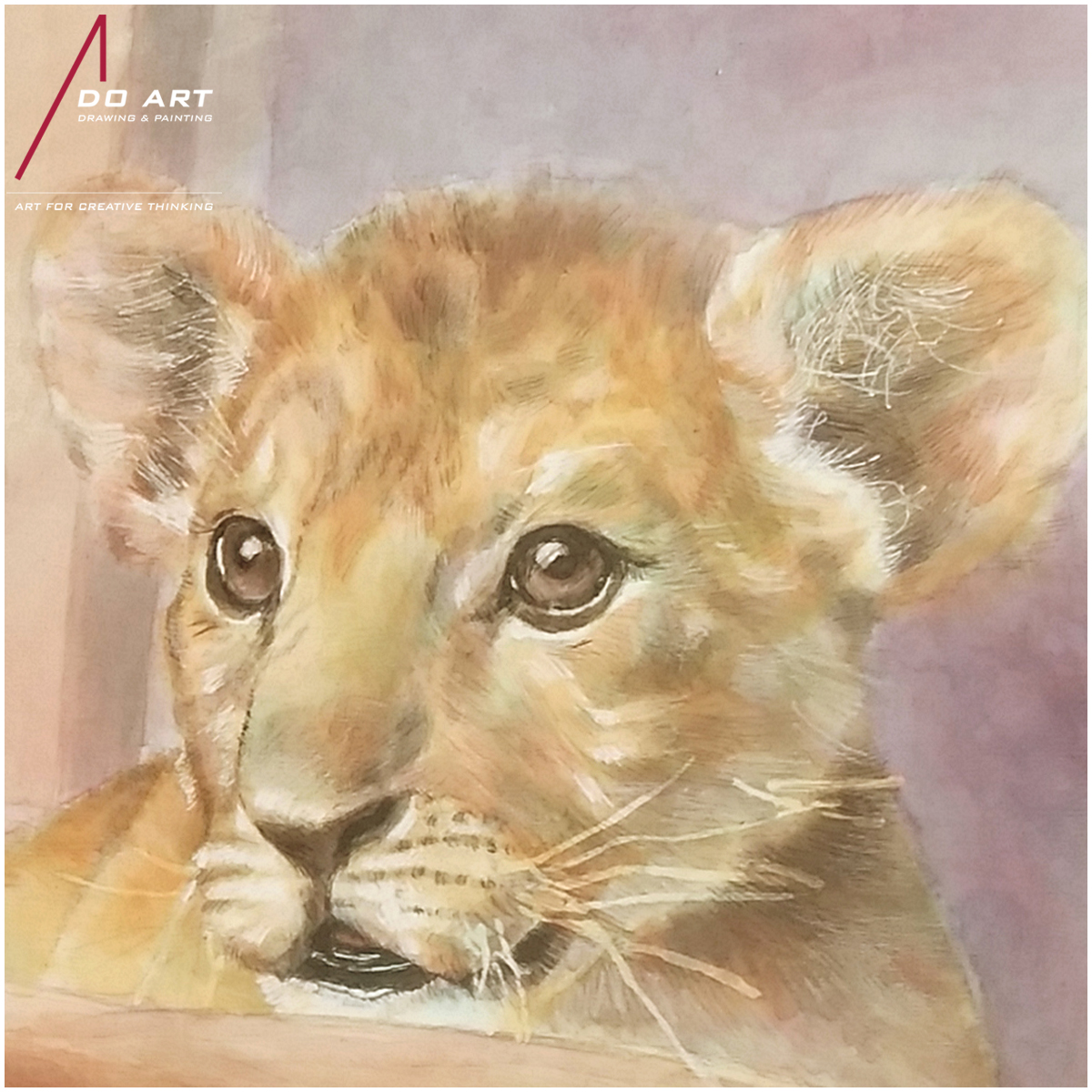 Làm thế nào để vẽ một con Sư tử với chất liệu màu nước