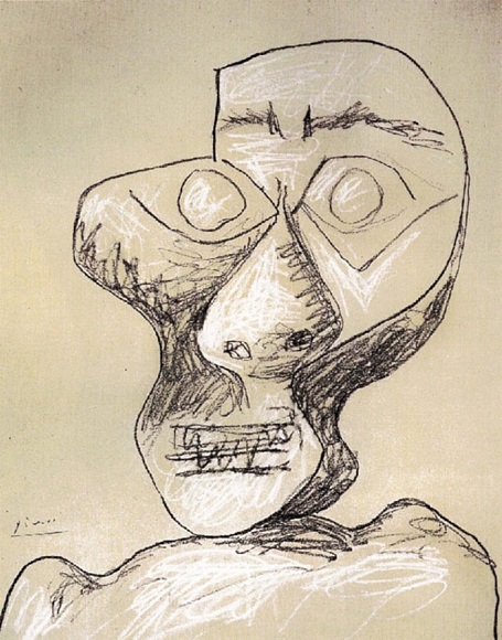 Tranh tự họa của Picasso năm 90 tuổi (sáng tác 2/7/1972)