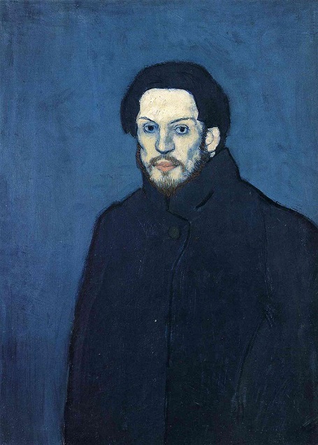 Tranh tự họa của Picasso năm 20 mươi tuổi (sáng tác năm 1901)