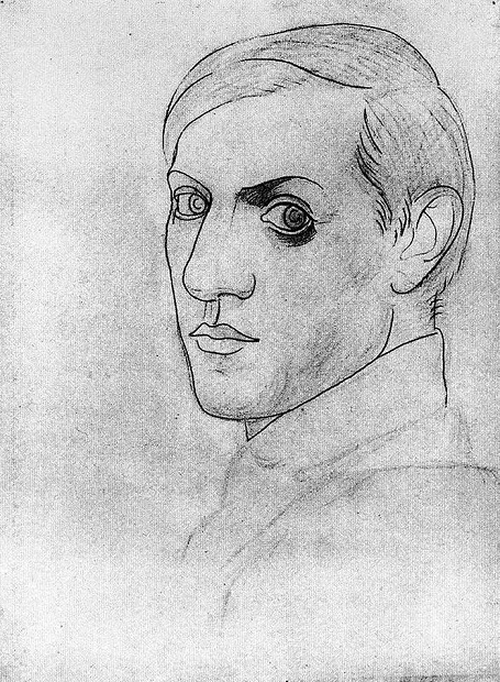 Tranh tự họa của Picasso năm 35 tuổi (sáng tác năm 1917)