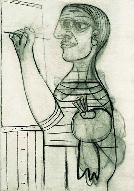 Tranh tự họa của Picasso năm 56 tuổi (sáng tác năm 1938)
