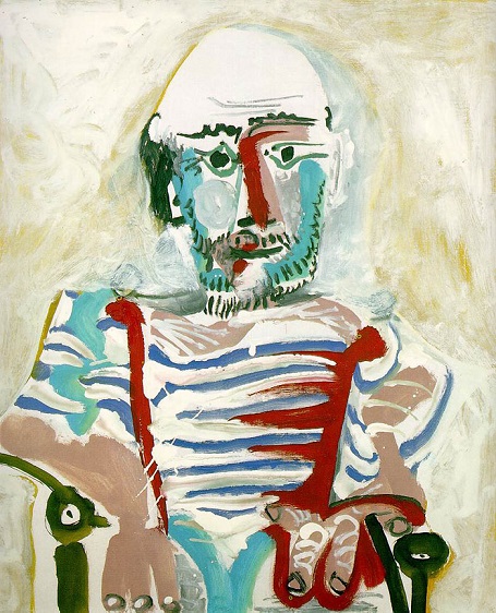 Tranh tự họa Picasso năm 83 tuổi (sáng tác năm 1965)