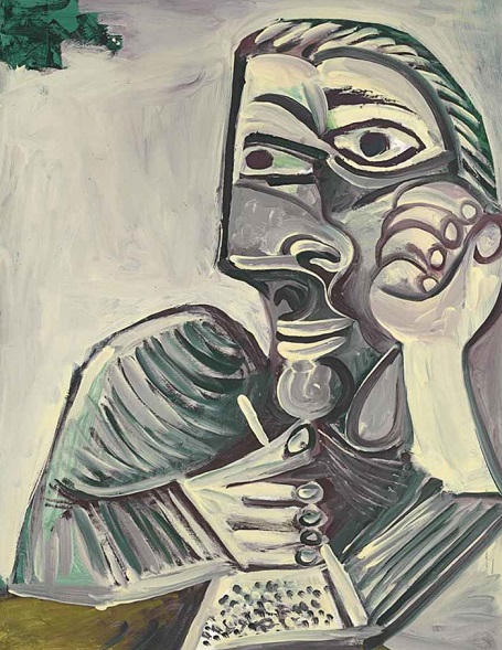Tranh tự họa của Picasso năm 89 tuổi (sáng tác năm 1971)